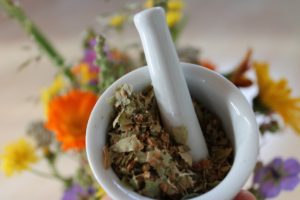 Mortar and pestle herb image